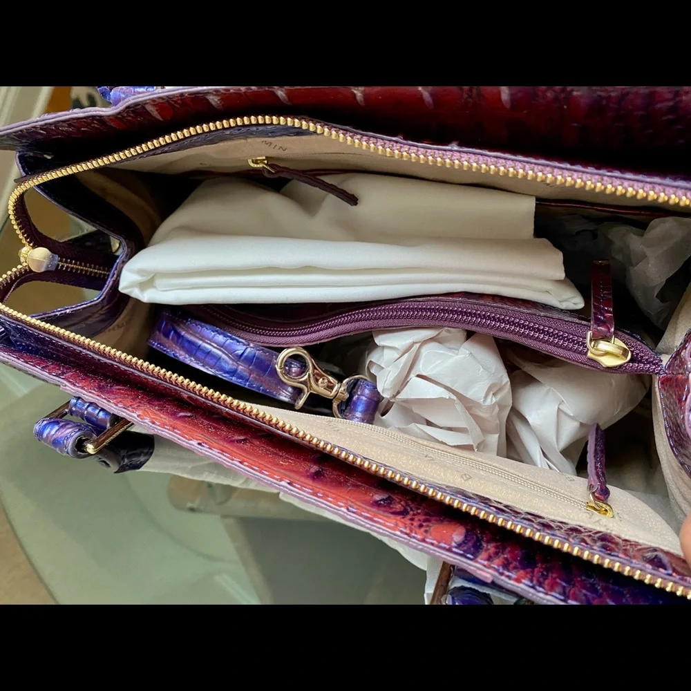 NWT Brahmin Small Finley Dawning Ombre Melbourne Leather - Picture 9 of 9